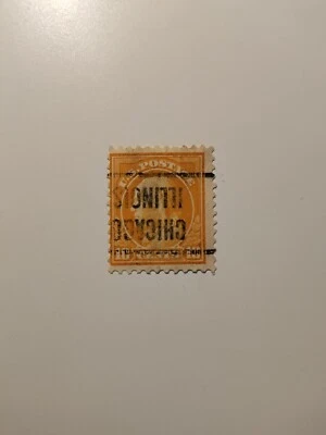 Sello de Estados Unidos de 1912 (B. Franklin), cancelación invertida. usado, nuevo, nuevo Foto 1 de 2