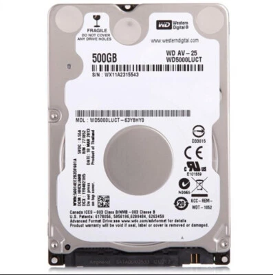 Western Digital AV-25 500GB WD5000LUCT 5400RPM 16MB 2.5" Notebook HDD Hard Drive - Image 1 of 4