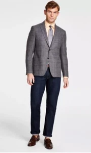 Michael Kors Men's Classic Fit Wool Blend Sport Coat Blazer Grey Tan 38S - Picture 1 of 5
