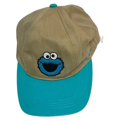 Vintage 2003 Sesame Street Cookie Monster Flex Fitted Kids L-XL Hat Cap Big Logo - Image 1 of 4