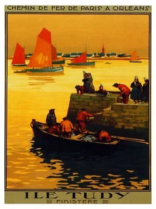 6128.Decoration Ile Tudy Finistre.Travel Poster.French Wall Art Decorative. - Picture 1 of 1
