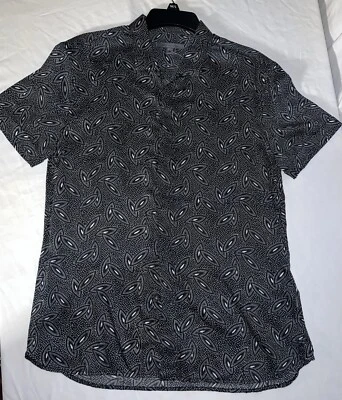 John Varvatos Collection Luxury Shirt - Concealed Placket - Black - Size Small - Image 1 of 4