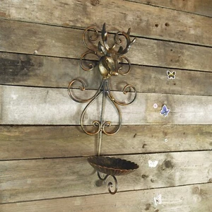Wall Candle Holder Vintage Stag Wall Tealight Sconce Metal Pillar Candlestick UK - Picture 1 of 10