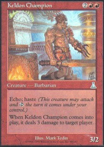 Keldon Champion ~ Lightly Played Urza's Destiny MTG Magic UltimateMTG Red Card - Image 1 of 1