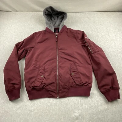 Chaqueta Abercrombie Wover para niños grandes 15/16 con capucha cremallera completa bolsillos cómodos Foto 1 de 4