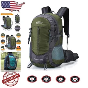 Ergonomic Unisex Hiking Backpack: 35L Travel Pack with Rain Cover & Organization - Picture 1 of 8