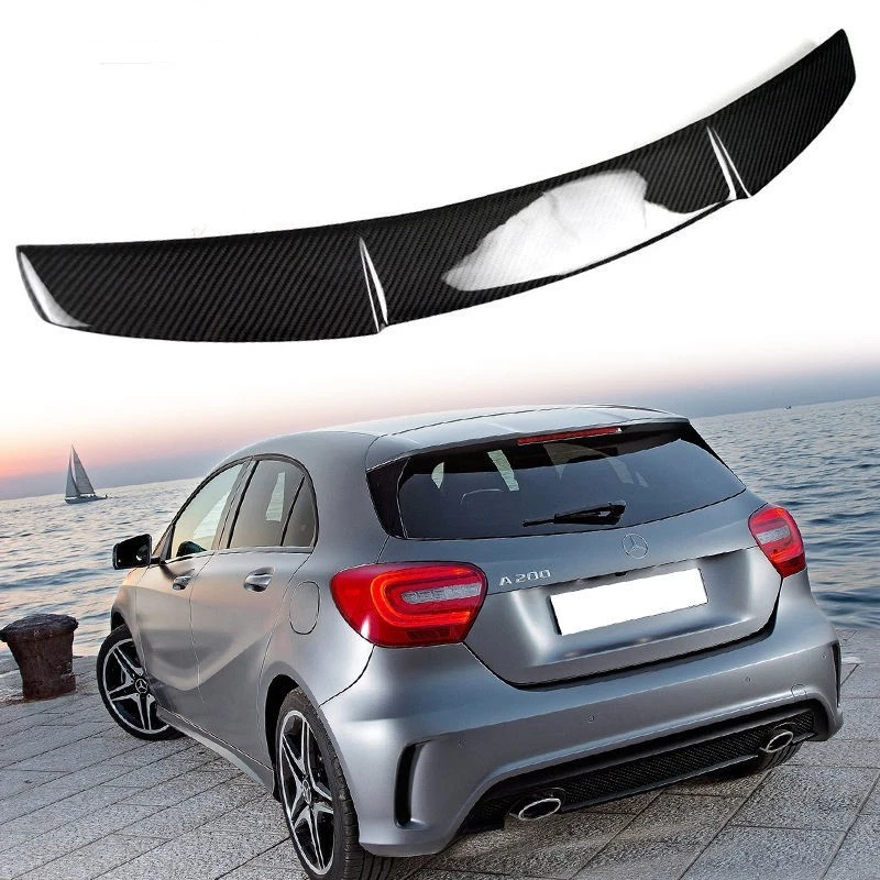 Carbon Fiber For Mercedes BENZ A Class W176 Hatchback Rear Roof Spoiler A180 Foto 1 de 4