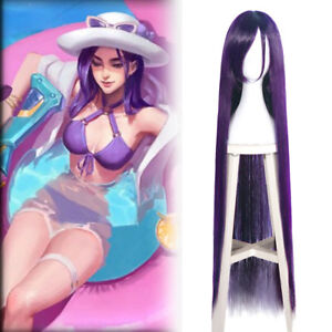 LOL Caitlyn Pool Party 31" Long Straight Purple Cosplay Wig