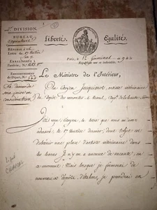 CHAPTAL - LAS de CHAPTAL au citoyen JACQUINOT, vétérinaire. - 1801 - Picture 1 of 5