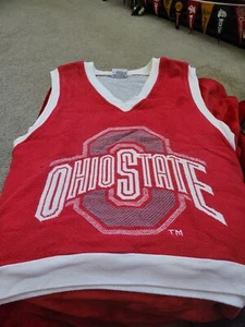 Ohio State Buckeyes CHALECO SUÉTER Tejido Tapiz Riddle & Cockrell Inc. GRANDE - Imagen 1 de 4