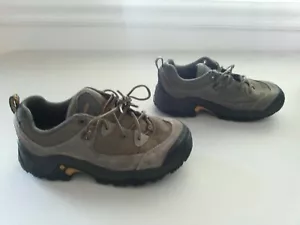 EUC COLUMBIA brown leather/canvas low hiking boots casual shoes Omni-Grip boys 3 - Picture 1 of 5