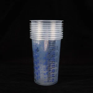 10PCS 1000ml Disposable Measuring Cups Clear Graduated Plastic Paint Mixing Cups - Picture 1 of 12