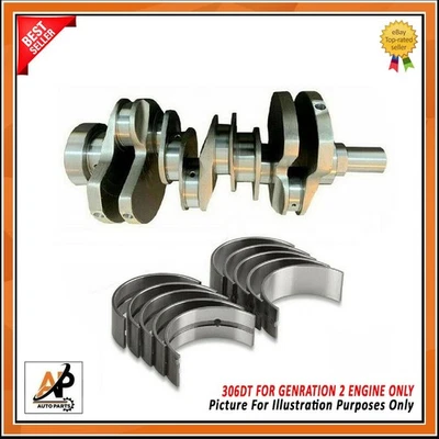 FOR JAGUAR 3.0 FORGED CRANKSHAFT +RANGE ROVER 306DT MAIN & CONROD BEARINGS GEN-2 - Image 1 of 3