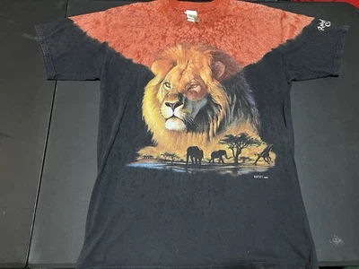 Rainforest Cafe Vintage T-Shirt 90s Lion Safari Size Large - Image 1 of 2