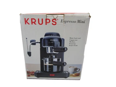 NEW Krups 963 Espresso Mini 4-Cup Cappuccino Machine BLACK Electric Mexico - Image 1 of 4