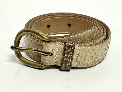 Vintage Jill Stuart Women’s Snakeskin🐍 Leather Belt Tan Gold Size Small - Image 1 of 4