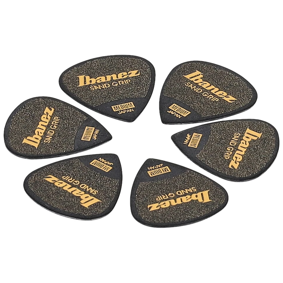 Ibanez PPA16MSG-BK Plektren 0 8mm Sand Grip Medium Black