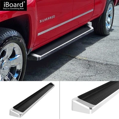 Escalones laterales iBoard premium de 6" aptos para Chevy Silverado/GMC Sierra 01-07 doble cabina Foto 1 de 4