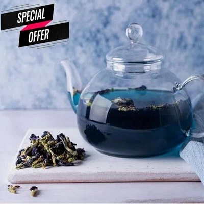 Organic Butterfly Pea Flowers Whole Herb Natural Ceylon Blue Tea 100% Pure Drink - image 1 of 4