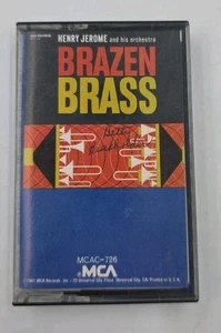 Henry Jerome And His Orchestra: Brazen Brass (Cassette Tape 1981) VG Condition - Imagen 1 de 5
