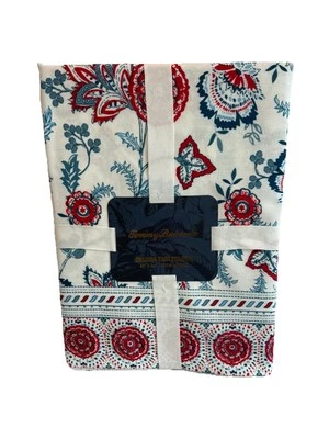 Tommy Bahama Red, White, Blue Paisely Oblong Tablecoth / Sz. 60" x 84" - Image 1 of 4