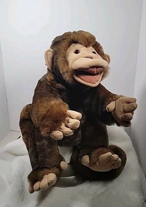 De Colección Folkmanis Mono Grande Piel Marrón Cuerpo Completo Marioneta de Mano Peluche Chimpancé Juguete con Etiqueta - Imagen 1 de 10
