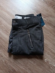 Pantalone donna Hollister ultra alto a righe nero/bianco taglia small - Foto 1 di 5