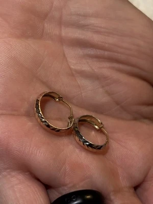 Rose Gold , Gold And White Gold Earrings 14kt - Image 1 of 2