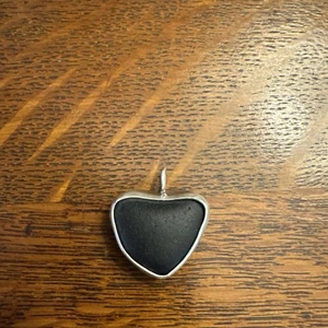 Colgante de mar de vidrio pirata de plata de ley 925 hecho artesanalmente, raro, único - Imagen 1 de 5