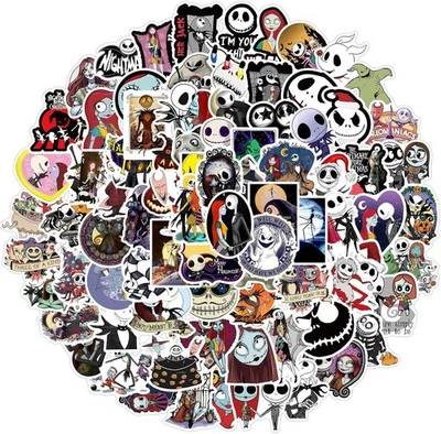 100pcs The Nightmare Before Christmas Stickers Christma  - Image 1 of 4
