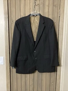 Cricketeer Wool Tweed Black Stripe Blazer Sport Suit Coat Jacket mens sz 48 - Picture 1 of 15