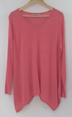 Túnica con dobladillo pañuelo mezcla lino Soft Surroundings talla L boho primavera costera Foto 1 de 4