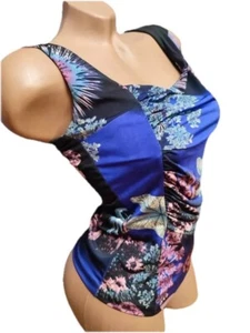 Roberto Cavalli Women Top Blouse Multicolor Print Size M * - Picture 1 of 9