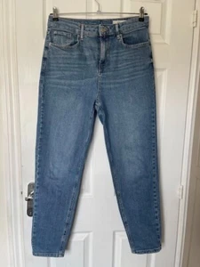 Marks & Spencer Size 12 Long Blue Denim Mom Style Jeans - Picture 1 of 7
