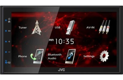 JVC KW-M180BT Double-DIN Touchscreen Multimedia Receiver - Image 1 of 4