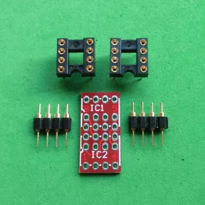 2 Sätze DIP auf DIP Dual auf Mono Opamp PCB Adapter KIT PCB + PIN + DIP STECKDOSE Neu - Bild 1 von 9