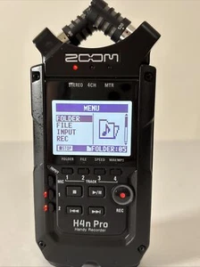 Bundle: Zoom H4n Pro Handy Four Track Recorder-BLACK-w/Card & Remote-Orig. Box - Picture 1 of 18