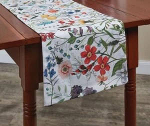 Park DesignsT 13"x 54" Table Runner WildFlower Sketchbook with Butterflies - Picture 1 of 4