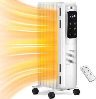 Radiator Heater,1500W Electric Portable Space Oil Filled Heater with LCD Display - Image 1 of 4