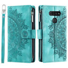 For LG K51 Case Datura Leather Zipper Card Slots Flip Wallet Pocket Cover