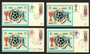 FIRST DAY COVER LOT ISRAEL IN MEXICO 1970 OPENING DAY and ALL GAMES - Picture 1 of 5