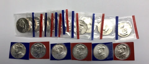 2000 - 2009 P&D BU Uncirculated Mint Set 20 Kennedy Half Dollars Free Shipping Cover