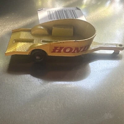 Remolque Lesney Matchbox Series #38 Honda para motocicletas amarillo Foto 1 de 4