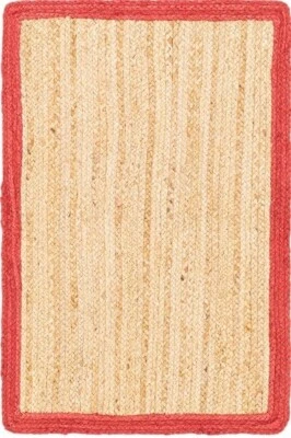 Jute Rug Handmade 100% Natural Braided Jute Modern Living Area carpet Decor Rug - Image 1 of 4