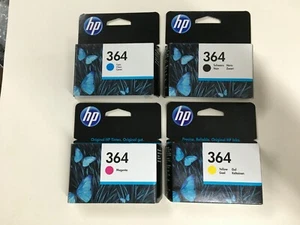 4 original HP Tintenpatronen 364 Black Yellow Cyan Magenta 2016/20 OVP Rechnung - Bild 1 von 3