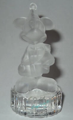Goebel Disney CUMPLEAÑOS MICKEY con Regalos y Sombrero Figura de Cristal 2.75"h COMO NUEVO Foto 1 de 4
