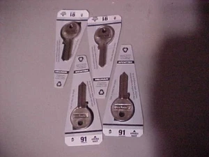 Menge 4 Hillman KeyKrafter Haus/Büro Universal Rohling Schlüssel 91 Kostenloser Versand - Bild 1 von 2
