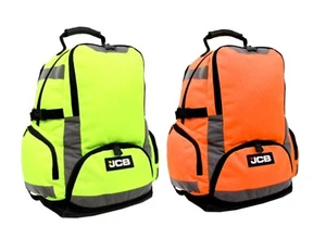 Herren Unisex JCB Hi Vis Sicherheit Arbeitsrucksack orange gelb H48cm B33cm D19cm - Bild 1 von 6