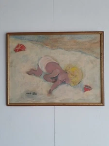 Marie Helene Clement Schweiz Gouache auf Papier Baby - Bild 1 von 6