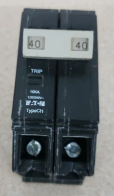 NEW  Eaton Cutler-Hammer CH240 CHF240 40 Amp 2 Pole 120/240V 10kA - Image 1 of 3